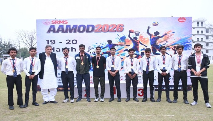 SRMS में 25 पदक के साथ सीईटी बना आमोद 2026 का चैंपियन