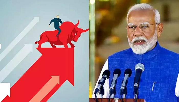 मोदी सरकार 3.0 के शपथ के बाद शेयर बाजार नई ऊंचाइयों पर, सेंसेक्स 77000 और पहुंचा निफ्टी 23400 के पार