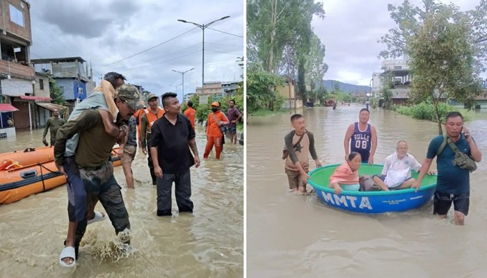 पूर्वोत्तर राज्यों में बाढ़-लैंडस्लाइड से 34 लोगों की मौत, मध्‍यप्रदेश और राजस्थान के 80 जिलों में बारिश