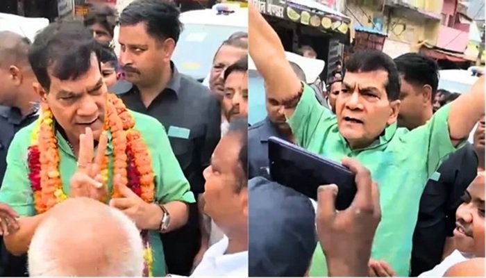 Viral Video: बिजली कटौती की शिकायत सुन मंत्री एके शर्मा ने लगाया जय श्रीराम का नारा और...