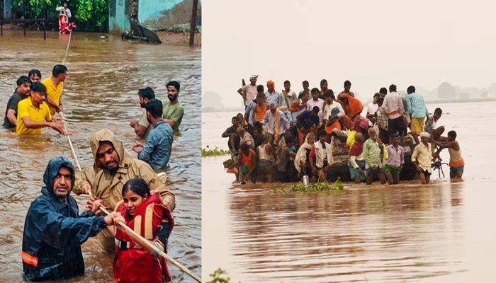 यूपी में बारिश से नदियां उफान पर, 402 गांव बाढ़ की चपेट में; सबसे बड़ा बांध ओवरफ्लो