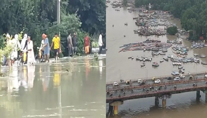 यूपी के कई शहरों में भारी बारिश, मथुरा में बढ़ा यमुना का जलस्‍तर