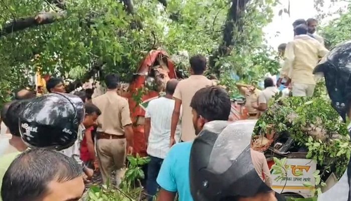 UP News: बाराबंकी-हैदरगढ़ मार्ग पर बड़ा हादसा, बस पर पेड़ गिरने से पांच लोगों की मौत