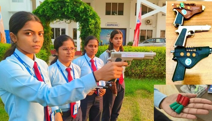 नवरात्र स्‍पेशल: ITM गीडा की छात्राओं ने महिलाओं की सुरक्षा के लिए बनाई ‘दुर्गा शक्ति पिस्‍टल’