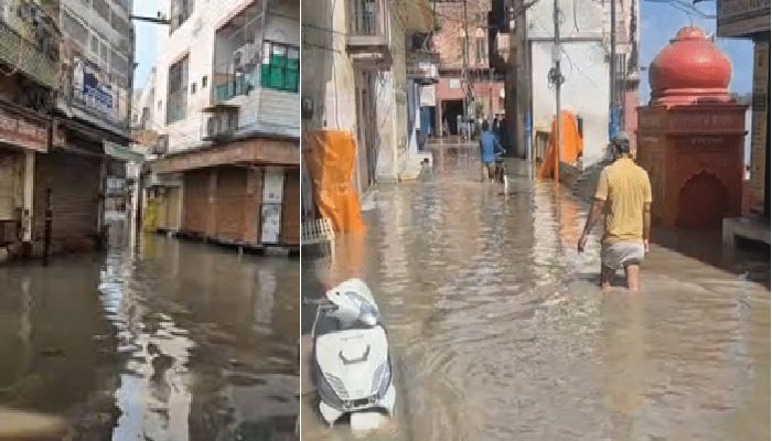 बांके बिहारी मंदिर के पास पहुंची यमुना की बाढ़, मथुरा-शाहजहांपुर में स्कूल बंद; 25 जिलों में अलर्ट