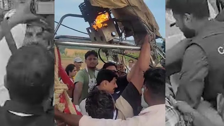 मंदसौर में CM Mohan Yadav के हॉट एयर बैलून में आग लगी
