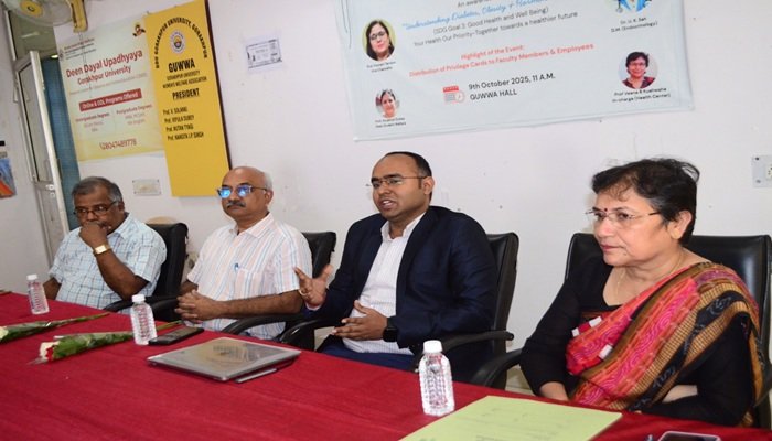 गोरखपुर विश्वविद्यालय में “डायबिटीज, मोटापा और हार्मोनल स्वास्थ्य” पर हुई स्वास्थ्य वार्ता