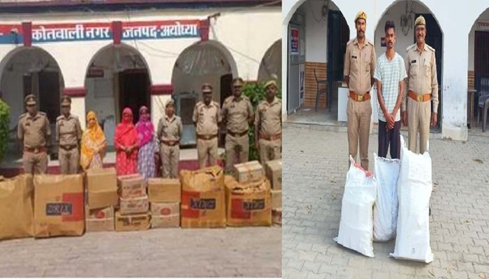 अयोध्या में 5 लाख के अवैध पटाखे जब्त, दो महिलाओं समेत चार गिरफ्तार