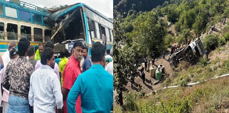 तमिलनाडु में दो बसों की आमने-सामने टक्कर में छह लोगों की मौत, उत्‍तराखंड में बस खाई में गिरने से पांच की मौत