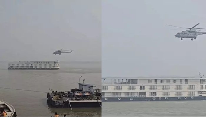 काशी में NSG का गंगा नदी में मॉक ड्रिल, हेलिकॉप्टर से कमांडो ने क्रूज को घेरा; आतंकियों को तलाशा