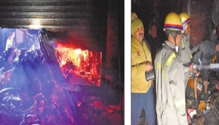 बरेली के इलेक्ट्रॉनिक गोदाम में लगी आग, लाखों का सामान जलकर हुआ खाक