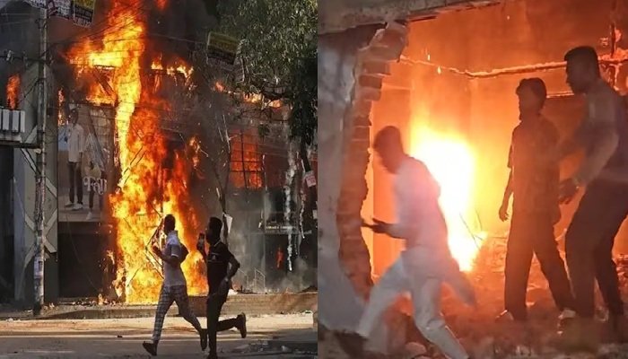 बांग्लादेश हिंसा: दो न्यूज चैनल और अवामी लीग के ऑफिस फूंके, हिंदू युवक को जिंदा जलाया