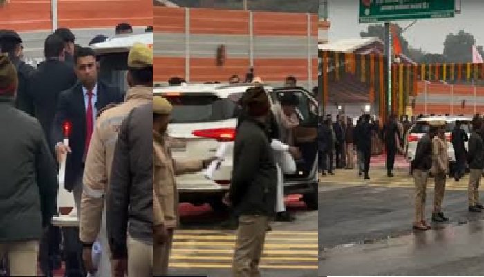 सीएम योगी की सुरक्षा में लापरवाही, कार से उतरते ही पहुंची गाय; सुपरवाइजर सस्पेंड