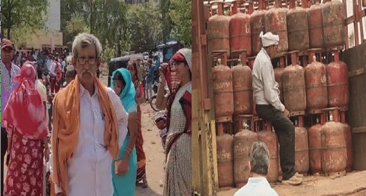 देश में गैस एजेंसियों पर सुबह 4 बजे से लग रही लाइन, ₹3500 में मिल रहा घरेलू गैस सिलेंडर
