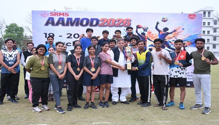 SRMS में 25 पदक के साथ सीईटी बना आमोद 2026 का चैंपियन