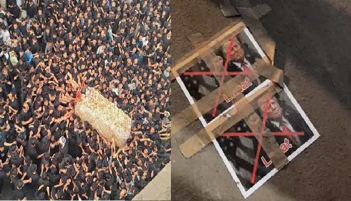 लखनऊ में 21वें रमजान में निकल रहा जुलूस, शियाओं ने नंगे पांव ट्रंप-सऊदी प्रिंस की तस्वीरें रौंदीं