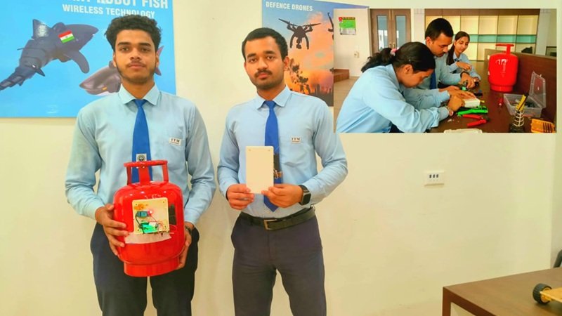 अब सिलेंडर की कालाबाजारी पर लगेगी लगाम, आईटीएम गीडा के छात्रों ने बनाया सेफ्टी ट्रैकर