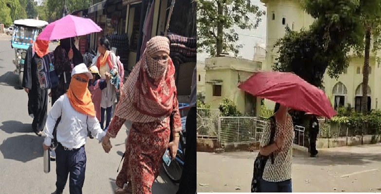 लखनऊ में हीट वेव का अलर्ट, घरों से छाता लेकर निकल रहे लोग; इस दिन से बदलेगा मौसम