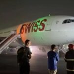 दिल्ली एयरपोर्ट से टेकऑफ के दौरान स्विस प्लेन का इंजन फेल, लगी आग; 6 यात्री घायल