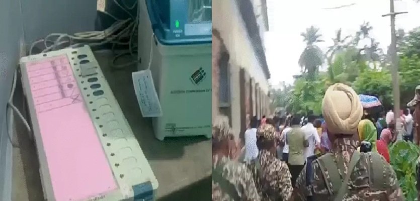 बंगाल में 3 बजे तक 79% वोटिंग, भाजपा बोली- EVM में BJP बटन पर टेप लगाया; EC ने कही ये बात