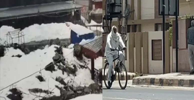 उत्तराखंड के केदारनाथ-बद्रीनाथ में बर्फबारी, MP-UP और राजस्थान में गर्मी का कहर  