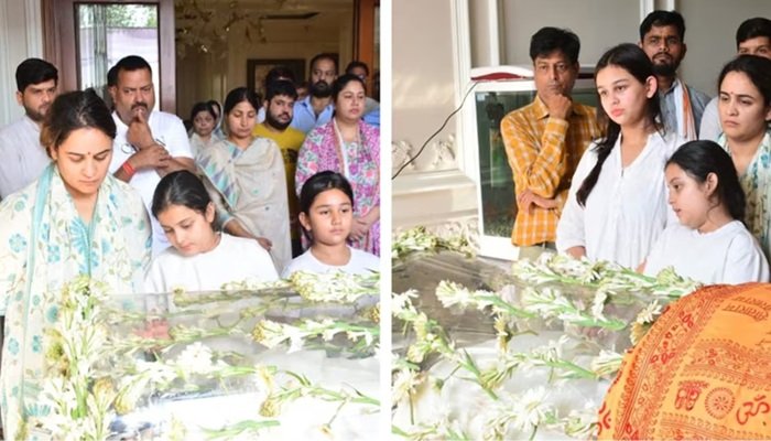 प्रतीक यादव की अंतिम यात्रा कुछ देर में, बेटियों के साथ शव के पास बैठी रहीं पत्नी अपर्णा