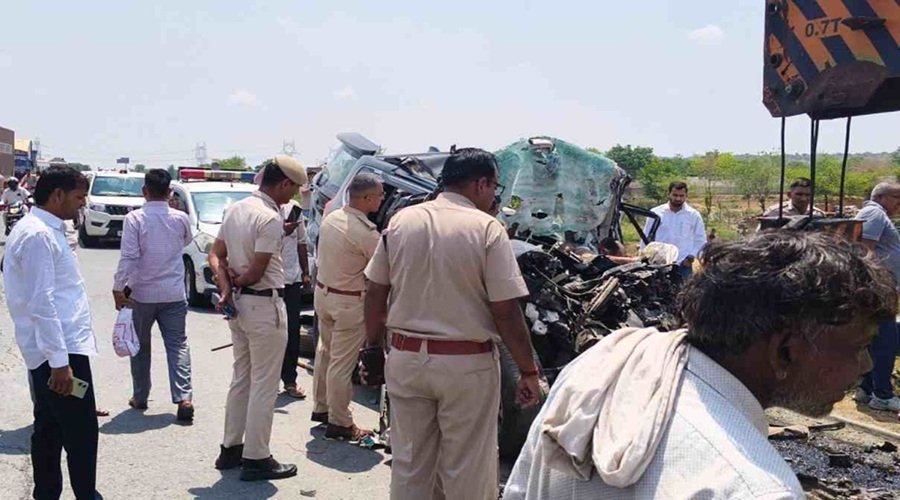 हरियाणा में एक्सप्रेस-वे पर टकराई स्कॉर्पियो, जालौन के चार पुलिसवालों समेत पांच की मौत