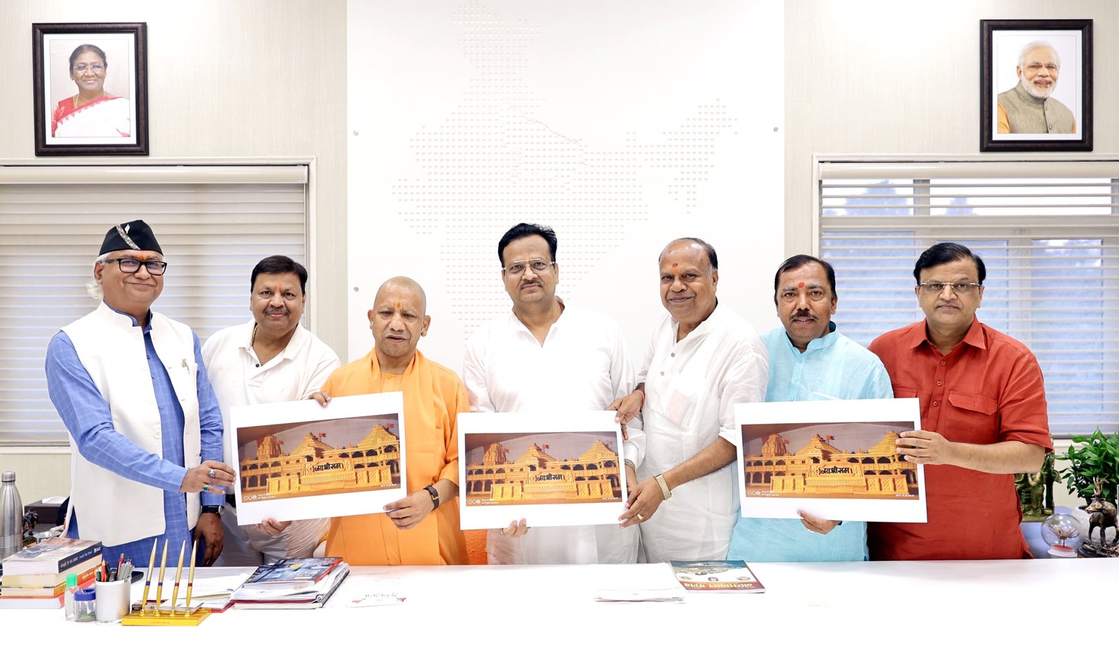 CM योगी ने जारी किया श्रीराम कथा के भव्य मंच का पोस्टर