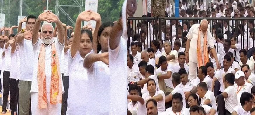 कोलकाता में पीएम मोदी ने किए चार आसन, बोले- 70 की उम्र में 50 जैसा दिखने में मददगार है योग