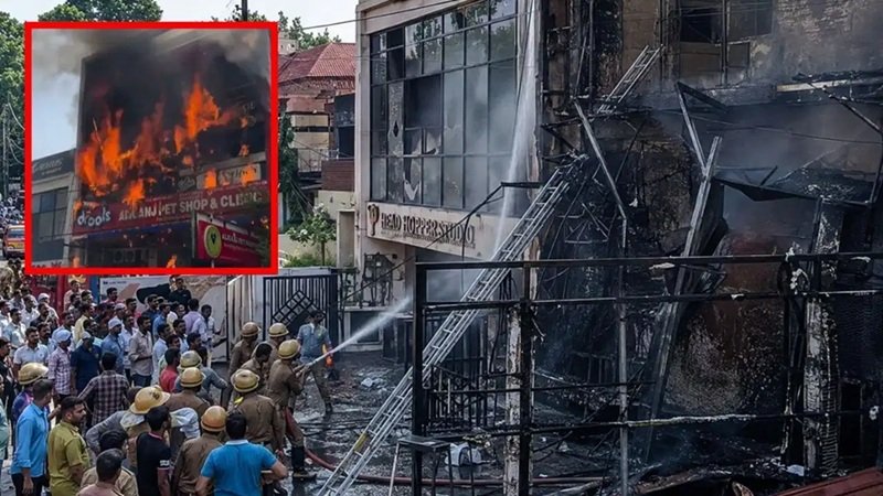 लखनऊ अग्निकांड में 15 लोगों की मौत, चार अफसर सस्पेंड; चार आरोपी अरेस्ट, जांच को SIT गठित
