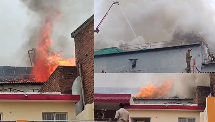 लखनऊ के कोल्ड स्टोरेज में लगी भीषण आग, 6 घंटे बाद भी नहीं बुझी; 50 घर कराए गए खाली