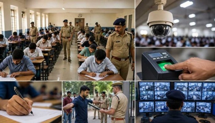 यूपी में पुलिस सिपाही भर्ती परीक्षा शुरू, CCTV से की जा रही कड़ी निगरानी