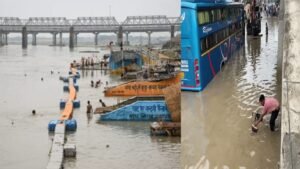 लखनऊ समेत 25 शहरों में बारिश, 75 में अलर्ट; प्रयागराज में घाट डूबे, बलिया में मकान ढहा